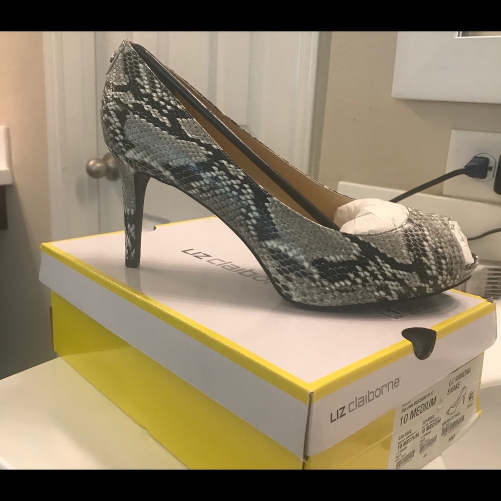 Liz Claiborne Ramona Snake Heels